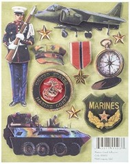 Military Stickers K & COMPANY US Marines Marine Corps Scrapbook Memory 11 Pcs