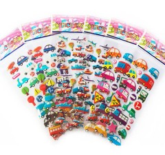 40 Sheets Cartoon Cars Aircraft Animals Princess DIY Stickers Toys PVC Scrapbook