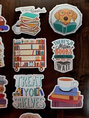 STICKERS x 10 Books Positive Treat Yo Shelves Take me to the bookshop FEBC9
