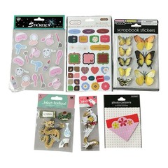 NEW Assorted Scrapbooking Stickers Embellishments Lot of 23 All Occasions NOS