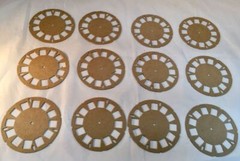 Tim Holtz Die Cuts * Picture Wheels * Set of 12 * White, Kraft or Chipboard