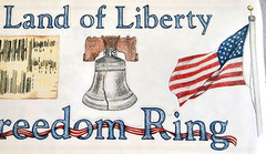 Patriotic America Let Freedom Ring Tumblebeasts 2003 Clear Stickers Scrapbook