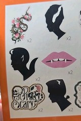 Halloween Diecut Stickers 24pc Vampire Skull Snake Potion Venom Frankenstein