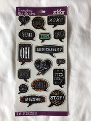 NEW Lot Of 4 Packages Of Stickers Metallic Kisses Lips Alphabet Flowers Sayings