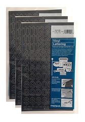 Chartpak 3/4″ Black Thermal Numbers (01120) 3 PACKS