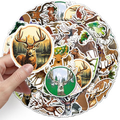 50 Pcs Deer Stickers – Forest Animal Decorative Stickers for Scrapbooking