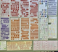 Lot of 45 Incomplete Alphabet Sticker Strips 10” & 12” Making Memories & Others