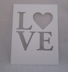 Lot of 6 Die Cut LOVE Card Fronts 2 each Red Black White 4″ X 5.25″ Fits A2 Card
