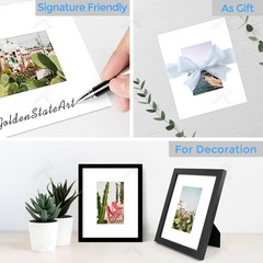 , 10 Pack Acid Free 8X10 White Picture Frame Mats with White Core Bevel Cut f…