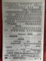 5 Letraset INSTANT LETTERING Transfer Letters 36pt Tiffany Light NICE !