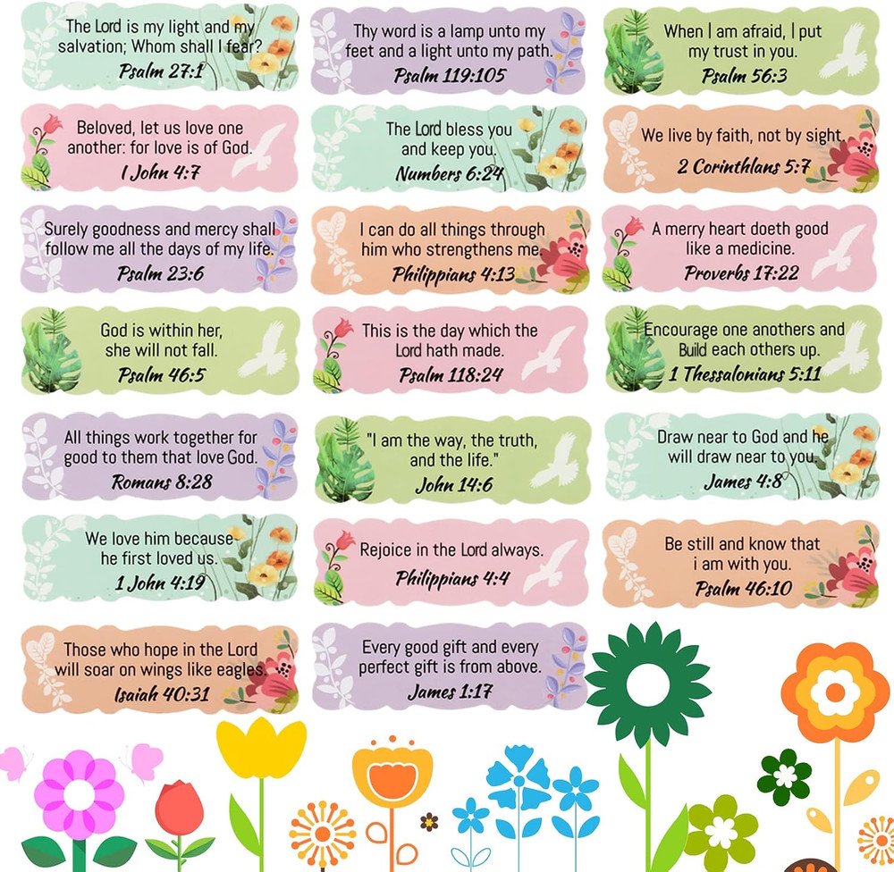 200 Pieces Bible Verse Stickers Scripture Inspirational Decals Bible
