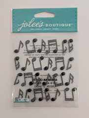 Jolee’s Black Glitter Music Notes Repeats Scrapbooking Stickers