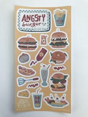 Stickii Club Sticker Sheets Lot of 7 Food Theme
