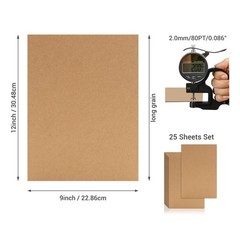 25 Pcs Book Board, Binder Board, Cover Board, Heavy Duty Chipboard for Book B…