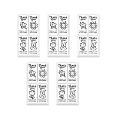 125Pcs Thank You Stickers Rectangular Wrapping Labels Self-adhesive Labels