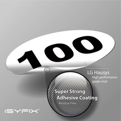 Waterproof Self-Adhesive Number Stickers 1-100, 1.5-inch for Indoor/Outdoor Use