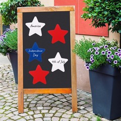 360 Pcs Patriotic Star Cutouts Paper Stars 4th of July Red, White, Blue