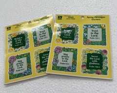 Vintage Redi-Stix STICKERS* Spring Messages/Easter B Standard Publishing