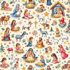Nativity Decoupage Rice Paper For Ornament-Wood Art A4 1 Sheet