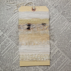 Fiber Art Yarn 24 Yds White Mix Crafts Weaving Junk Journal Scrapbook Gift Wrap
