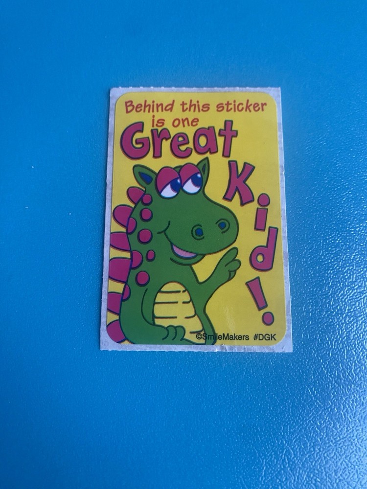 Vintage Smile Makers Great Kid Sticker 2×4 Inches