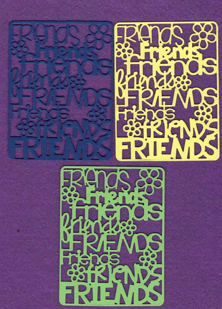 FRIENDS # 3 die cuts scrapbook cards W