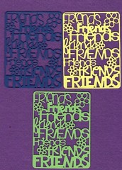 FRIENDS # 3 die cuts scrapbook cards W