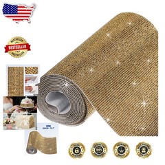 Gold Rhinestone Sheet 81000 Gems Self-Adhesive DIY Car Phone Craft Decor