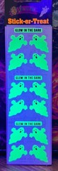 Sealed Vintage SandyLion Glow In The Dark Stick-er-Treat Ghost Stickers-1 Sheet