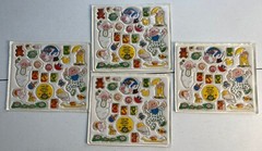 Vtg 1983 Puffy Cabbage Patch Baby Stickers 4 Full Sheets Excellent NOS