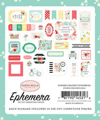 CARTA BELLA 33 PCS SUMMER MARKET EPHEMERA