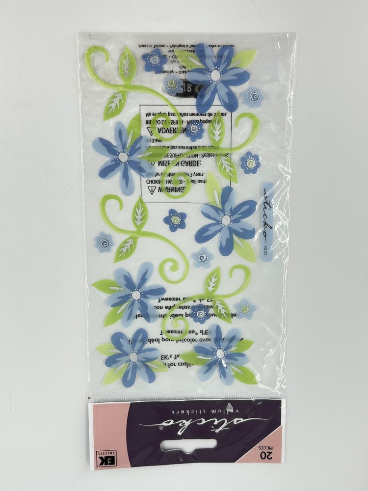 EK Success Vicke Mini Romantic Flowers Stickers 20 Pcs