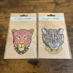 CRAFTER’S SQUARE 3D Sticker Lot Of 2 Puffy Pink Panther w/collar & Cat w/collar