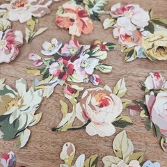 Anna Griffin Set of 60 Floral Die Cut Embellishments Lot