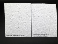 8 Floral Embossed Card Fronts A2, Choose Flower COLOR/DESIGN, Free Ship