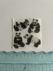 Vintage Sandylion Stickers Fuzzy Panda Bears 1 Module