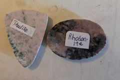 LOT 2 stone cabochons roughly 2×1.5 inches each pink hues
