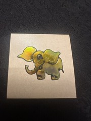 Rare Vintage 80s Mystik Oilies Oilie Oily Oilly Elephant Touch Sticker 1980s