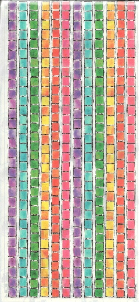 Borders Jewel Bright Blue Purple Red Pink Orange Green Stamping Station Stickers