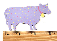 Colorful Patterned Metal Die Cut Farm Animals Decor Cow Pig Rooster Duck Horse