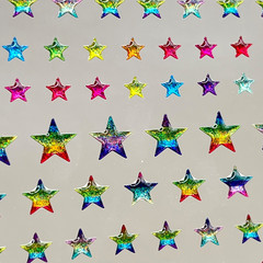 Rainbow Epoxy Glitter Star Dimensional Stickers Scrapbooking Cardmaking
