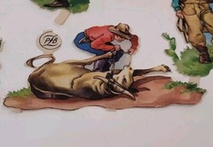 Vtg Cowboys Die Cuts + Farm Animals Mixed Lot 6 Crafts Journals Crafts Germany?