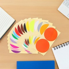 60 Sheets Removable Color-coding Labels Colored Dot Round Markers Stickers