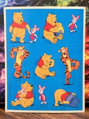 Vintage Hallmark Cards Disney Winnie The Pooh, Tiger & Piglet Stickers ~ 1 Sheet