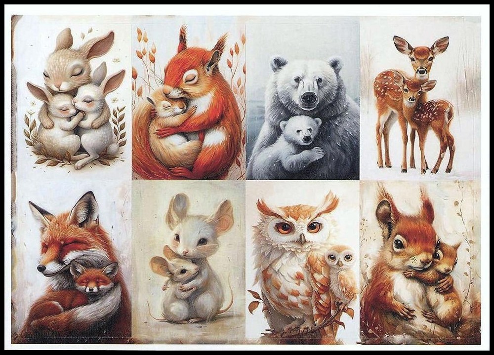 Stickers – Bear Deer Fox Mouse Owl Rabbit Squirrel – Any Occasion CL139