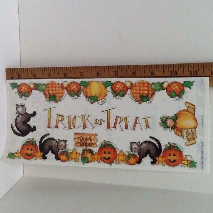 Halloween 12″ Border STICKERS SCRAPBOOK Trick of Treat Pumpkin Bo Bunny Press
