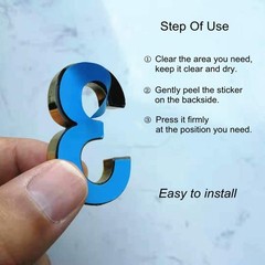Gold Mailbox Numbers – 2 Inch Address Sign Stickers for Home, Office, Hotel Deco