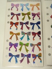 Lot 3 Vtg Stickopotamus Sticker Sheets: Sparkle Lady Bugs, Bows, Clouds NIP