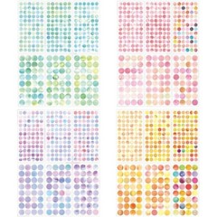 NYANDELMO ND-0194-R04-A Round Sticker Set 24 Sheets Color Mix