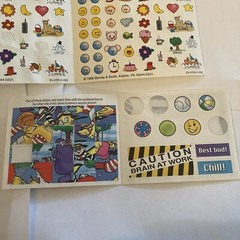 1996 Binney & Smith Vtg Stickers Animals Smiley Faces Diary Seasons McDonalds
